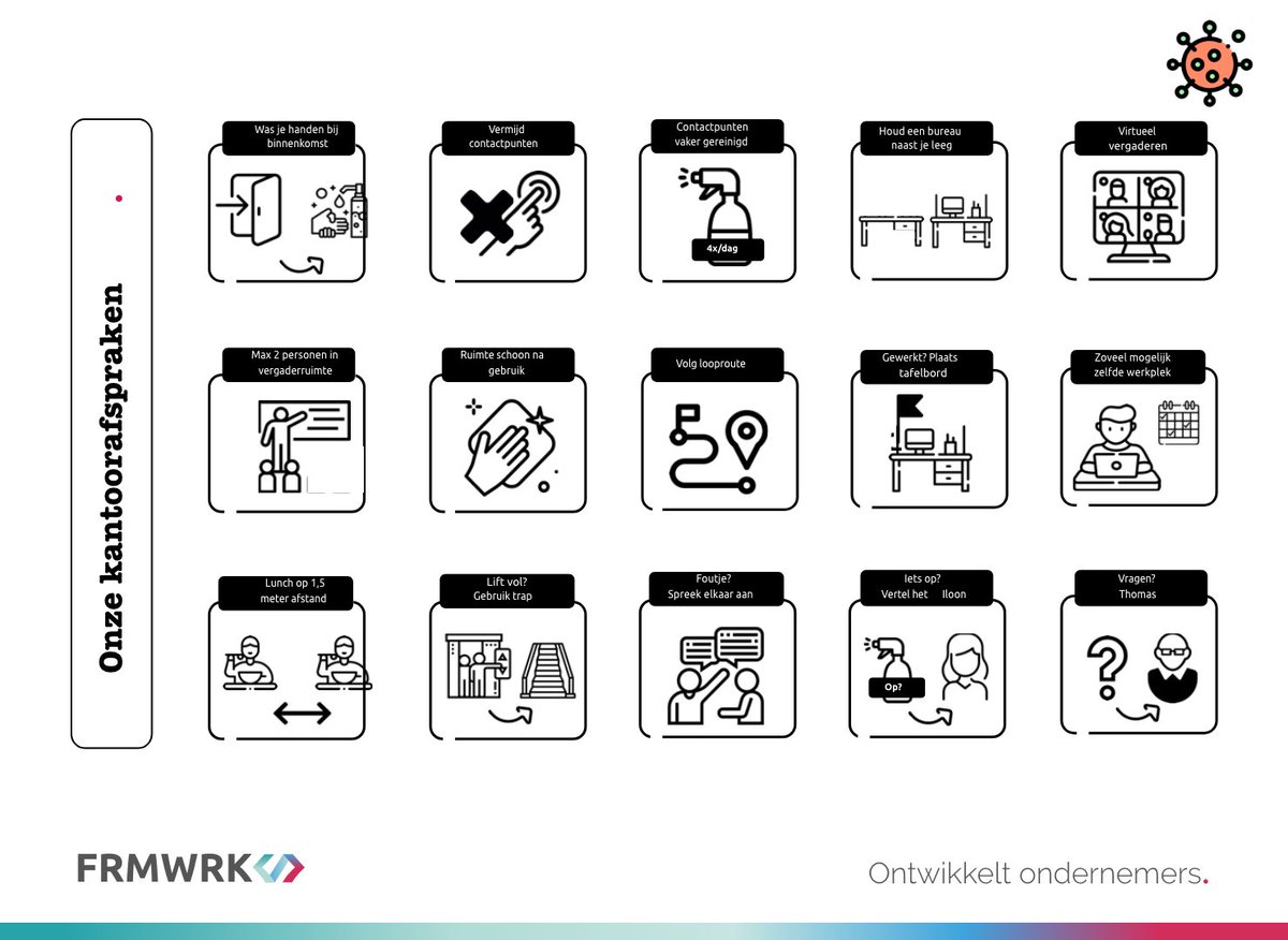 De coronacrisis heeft sinds afgelopen maart veel doen veranderen. Hoe speelt jouw organisatie in op de coronacrisis?

In onze nieuwe HRM-blog vertellen onze collega's Kelvin en Kim hoe FRMWRK het nieuwe werken tijdens de coronacrisis heeft aangepakt: frmwrk.nl/blog/schakelen…