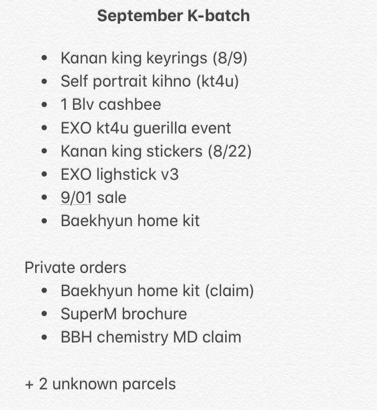 casdeanGOs's tweet photo. #casdeanUpdates September korean batch has been prepaid 

2nd payments will be added to domestic shipping https://t.co/ykLdVJuD1G