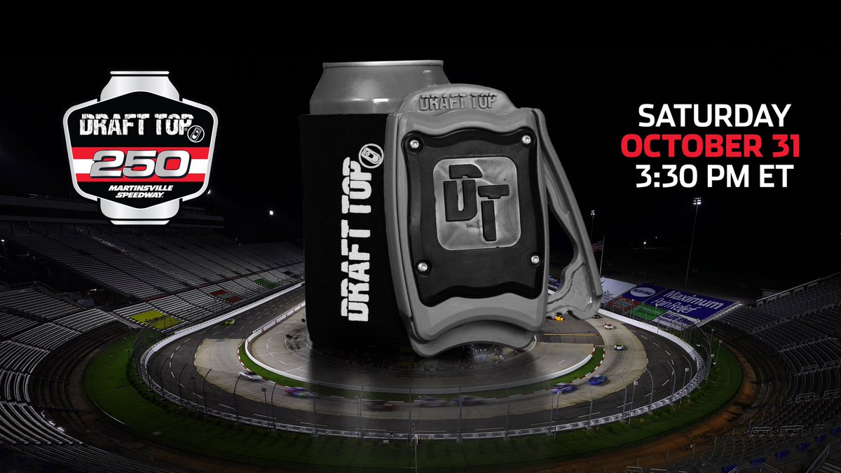 Excited to announce that Draft Top is the Title Sponsor for the Martinsville Speedway Xfinity series race October 31st! See y’all at the #Drafttop250 #drafttop #nascar #xfinityseries #racing  #martinsvillespeedway #halloween