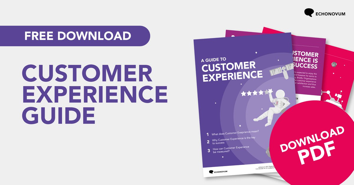 Knowing that customers expect great experiences from companies: How can you measure and optimize #CustomerExperience systematically? 
Download the customer experience guide: bit.ly/3lGjHLp

#innovation #CustomerService #Customer360 #customizedservice