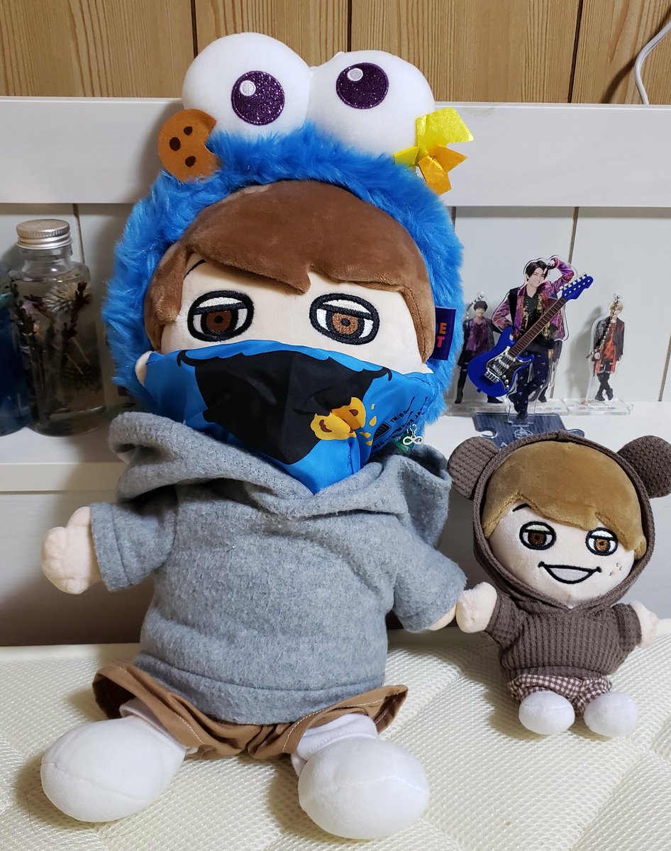 まろん Urjのクッキーモンスターカチューシャとマスクが届いた ぽやぬいはないので くらぬいにつけてみた