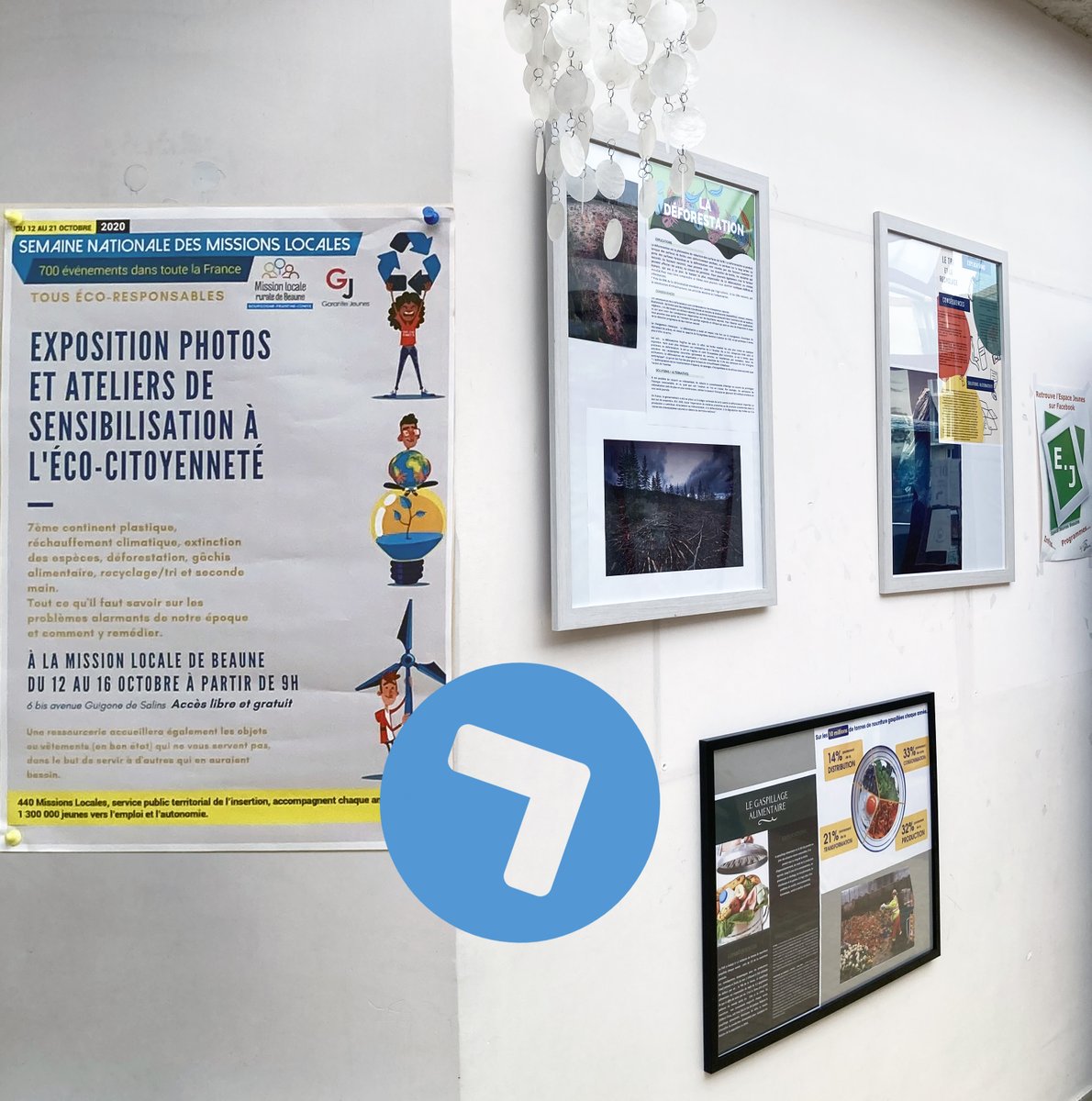 MiloBeaune's tweet photo. Tous écoresponsables à la Milo de Beaune : expo photos et ateliers de sensibilisation à l'éco-citoyenneté. Depuis ce matin et jusqu'à vendredi à la Milo de Beaune. Merci à la GJ promo 29 #Missionslocales2020 #SNML #milobfc #TousEcoresponsables #GarantieJeunes #miloBeaune #Beaune https://t.co/OU8xreZMsN