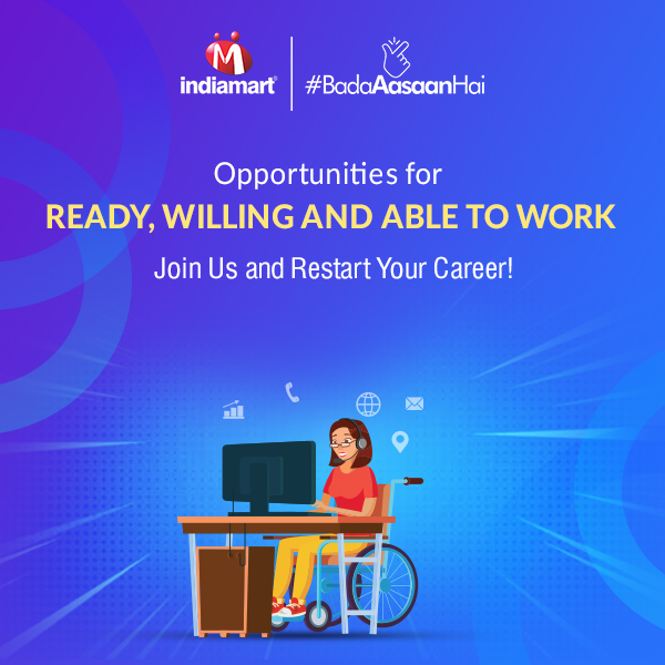 IndiaMART's tweet photo. Restart Your Career Now with IndiaMART.

Apply Link: https://t.co/FYNTdGKimv

#Work #Hiring #Careers #Job #JobOppurtunity #JobSeekers #HiringNow #HiringAlert #TuesdayMotivation #TuesdayThoughts #India #IndiaMART https://t.co/zbqUT7zkzp