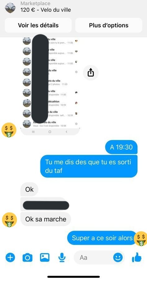 Dans la journée, il me met la pression, m’envoie un screen de tous les messages qu’il reçoit pour acheter mon vélo. Oui t’inquiète Arsène, je suis un acheteur très sérieux, je serai bien au rdv.