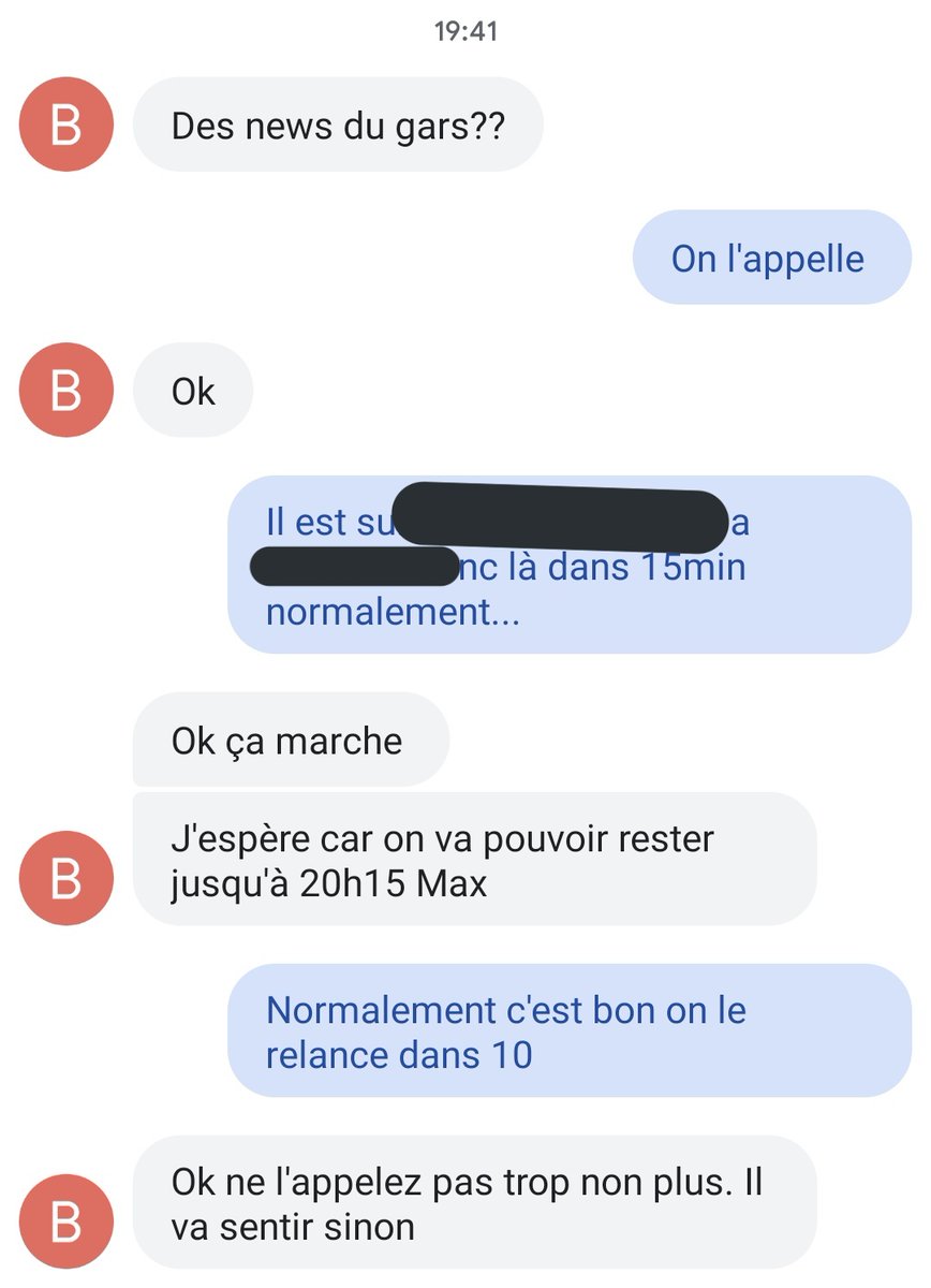 Sauf qu’Arsène se pointe pas. Il m’envoie des messages comme quoi il aura 20 minutes de retard, peut-être plus. La BAC s’impatiente gentiment, ils doivent bouger d’ici 30 minutes max. Ca devient chaud et je commence à envisager la possibilité de gérer le gars seul.