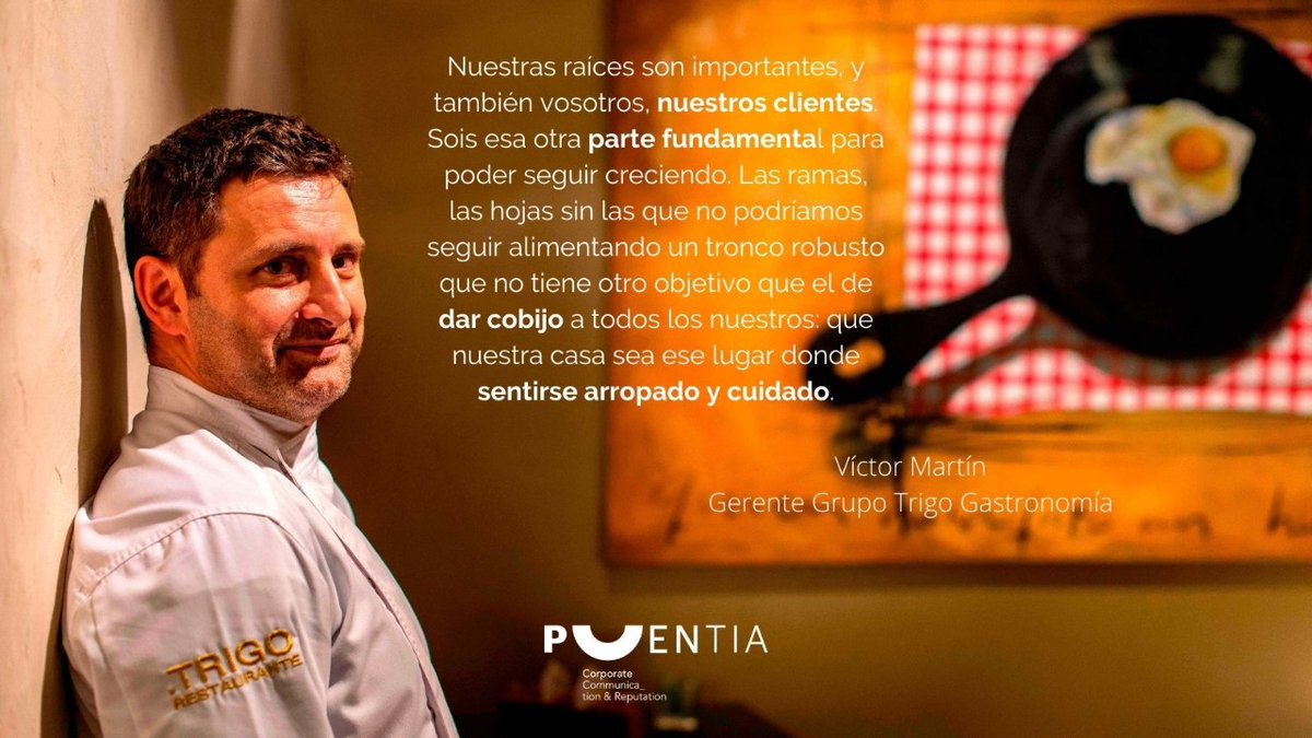 Cuando volvió a la actividad @VitTrigo se sinceró en nuestro BLOG erigiéndose en portavoz de un sector muy golpeado por la pandemia. Como él, muchos siguen peleando por el futuro y, siempre, con la mirada puesta en ti, su otra familia. Estamos con vosotros. #DiaDeLaHostelería