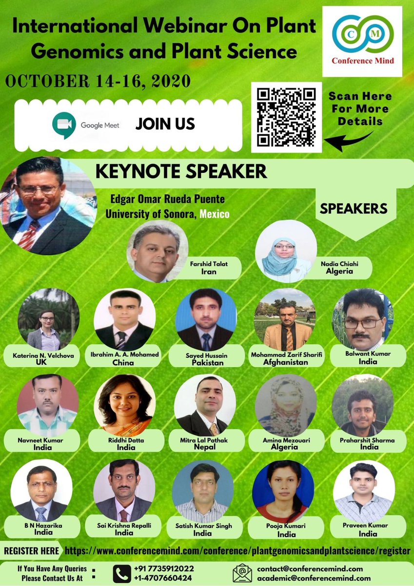 2020_plant's tweet photo. We are Organising our International #webinar series on #Plant_Genomics and #Plant_Science. You are invited to join us on 14th #October 2020 (tomorrow) as we discuss - The New Horizons of Challenges and Innovations in #Plant #Science. 
Register here: https://t.co/thlshi6oz6 https://t.co/PE6RyvYyCj