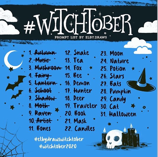 Witchtober day 10 ~ Artist
-
Featuring tons of bottles of paint
-
#elbydrawswitchtober #witchtober #illustration #illustrator #halloween