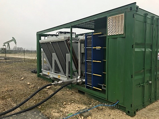 thinkgeoenergy's tweet photo. Fantastic picture ... #geothermal power generation from #oil wells @Enogia_ORC module installed in Chaunoy oil field (Vermilion’s site), #Paris basin in #France https://t.co/p5bwC9KQsL
