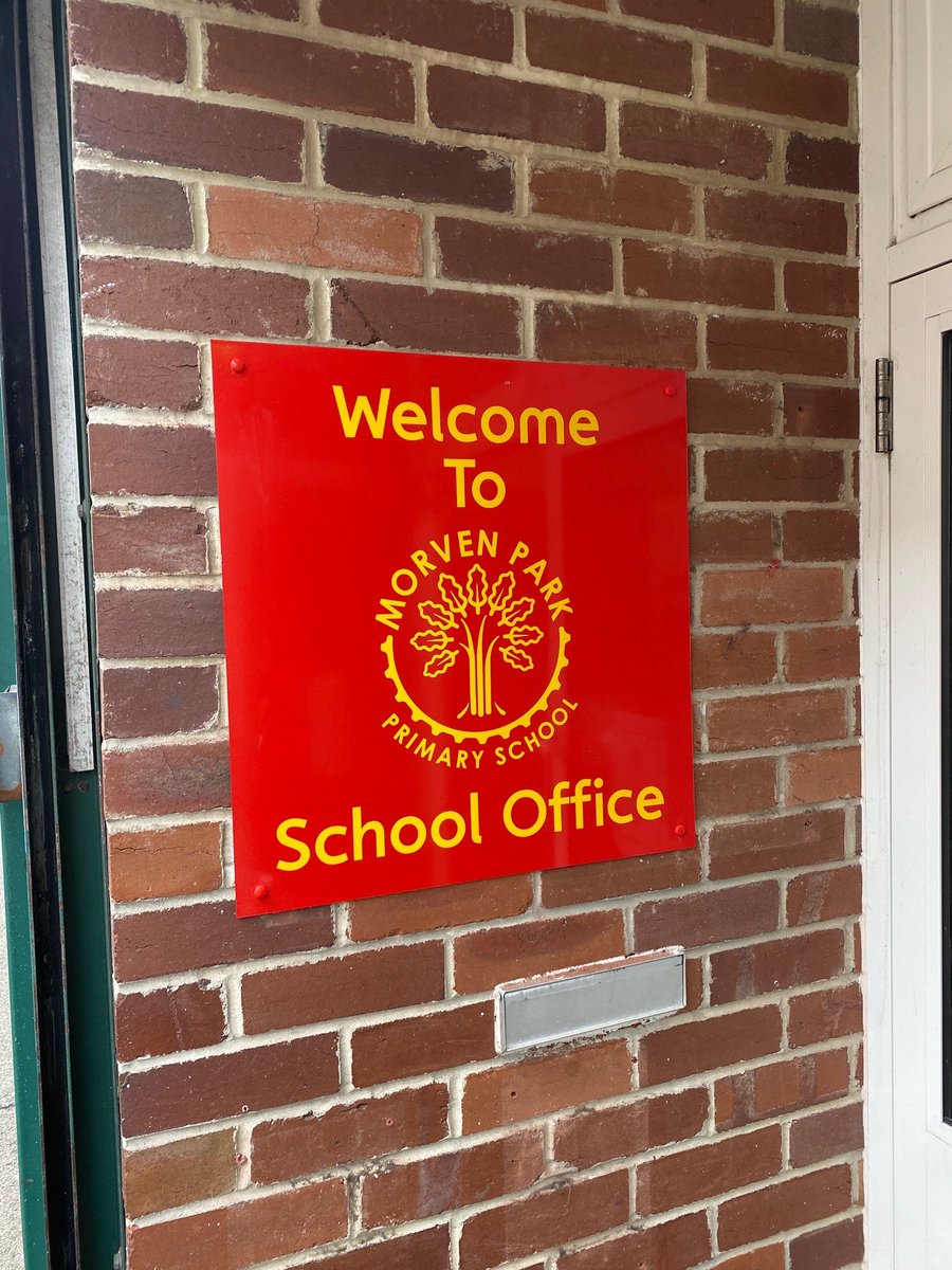 sxnottingham's tweet photo. New signage installed for our client Morven Park Primary School. This included flat ACM panel and also built up trays with cut vinyl. https://t.co/axHidnZ1DY
