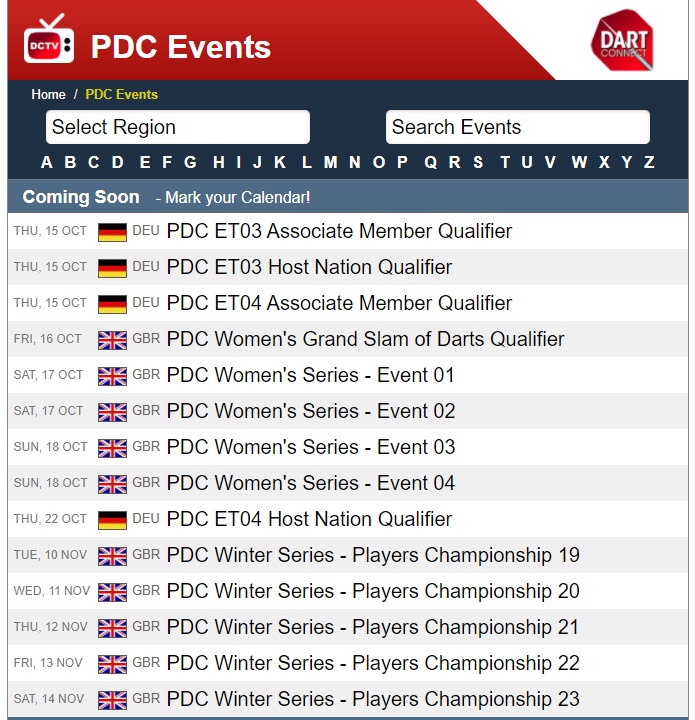 Paradis ledsage Underlegen DartConnect on Twitter: "Upcoming PDC Events on DartConnect TV! 📅 🇪🇺  Euro Tour Qualifiers 👩 The WOMEN'S SERIES ❄️ Winter Series Players  Championships That's IT for 2020! 🎯 LIVE Scores, Stats &amp;