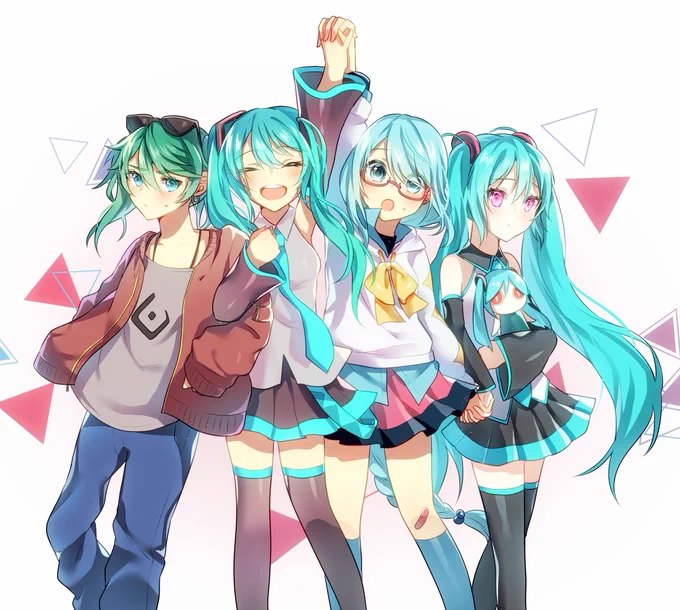 #画像を4枚晒したらrtがきてフォロワーがぶわーって増えると聞いて
わちゃわちゃミクさん 