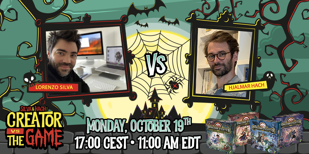 creatorvsgame's tweet photo. On Monday October 19th we'll be rolling dice in the brand new Dungeon Fighter reboot! Leave your questions for the creators in the comments, the most interesting ones will be answered live!
#creatorvsthegame #boardgames #dungeonfighter #live https://t.co/4lERKkVXoI