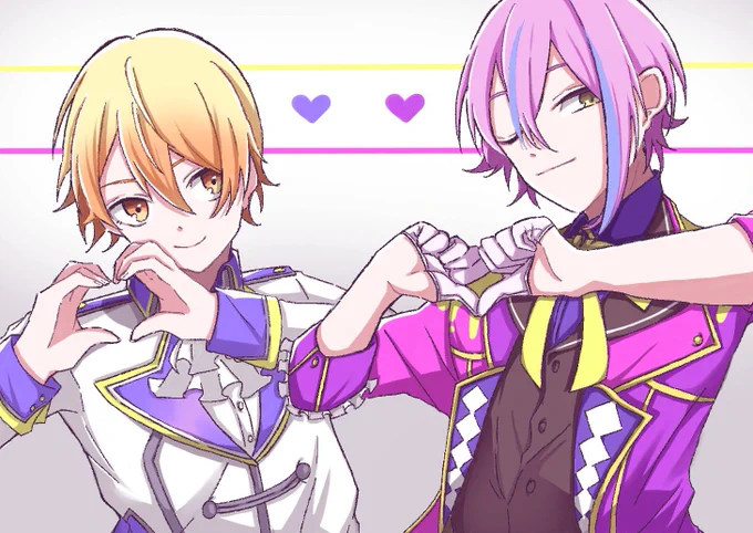 #prsk_FA
るいつかにハートポーズを決めてもらった 