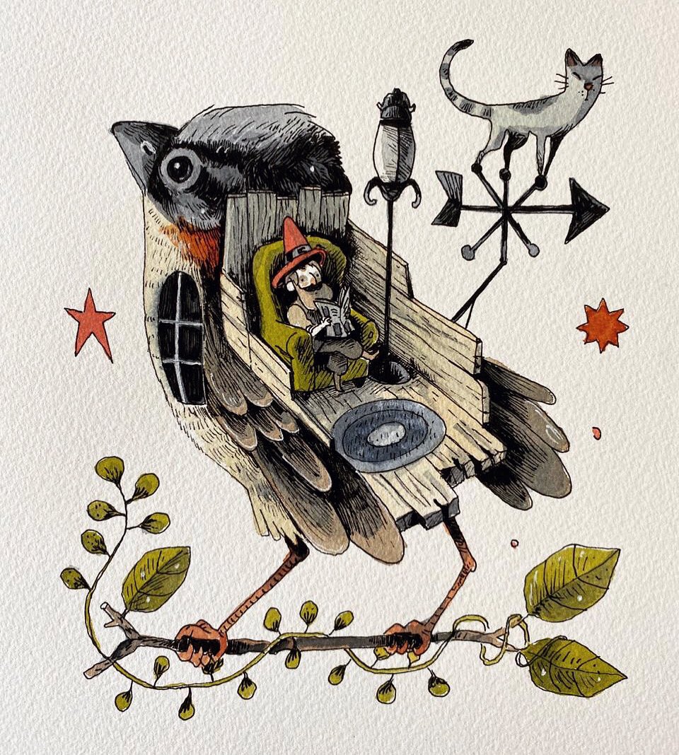 Folktober Day 13. 36 Caprices,Op. 20: V Allegro molto #folktober #folktober2020 #inktober #inktober2020