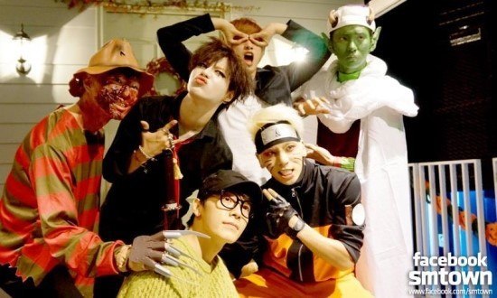  Day 13/31 Days of Halloween SHINee Raises the Bar for SM Halloween Parties, 2015Article (with more pics):  https://www.koreaboo.com/article/fans-crown-shinee-as-the-best-halloween-costume-group-in-k-pop/