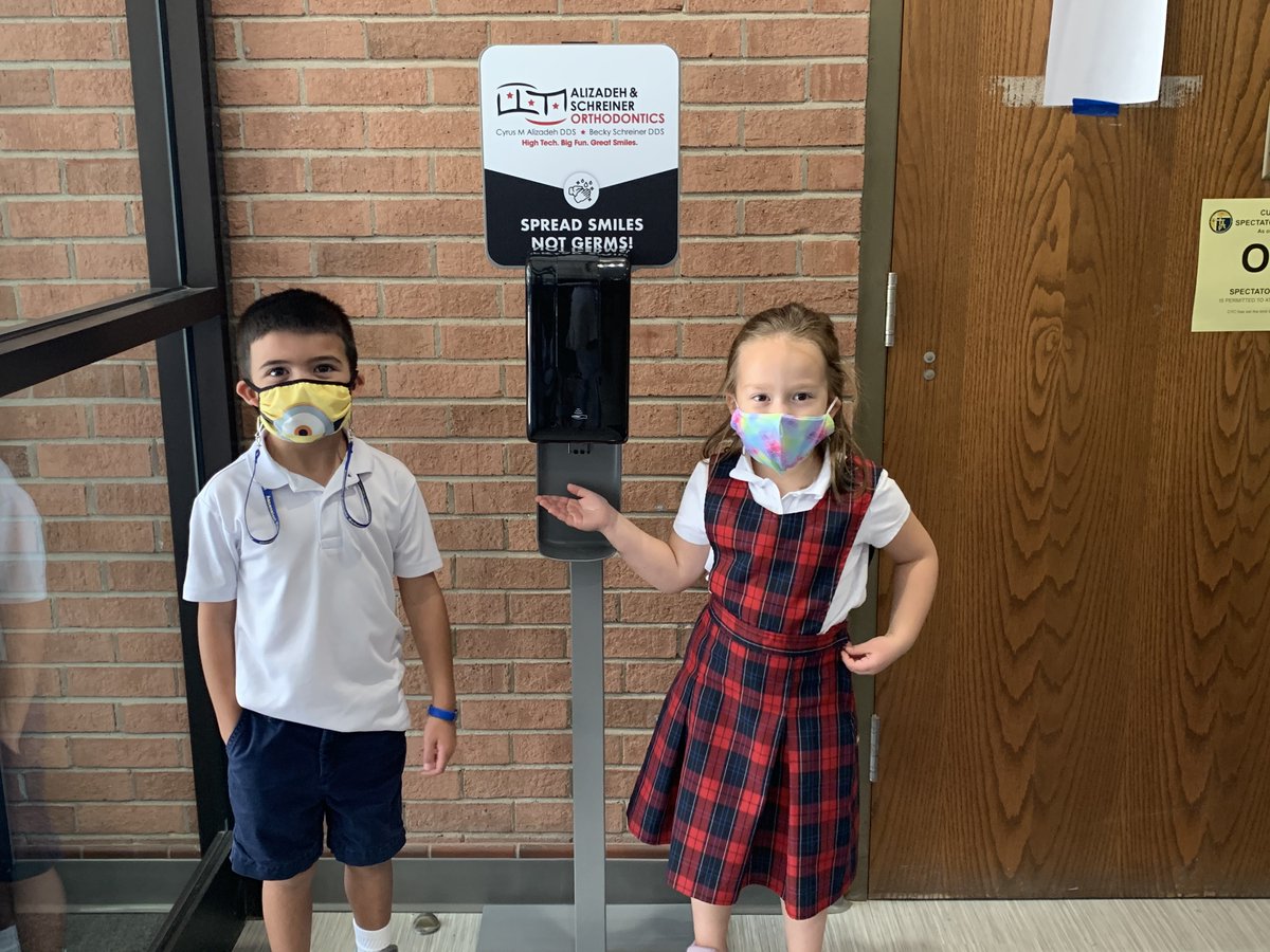 Ascension_K8's tweet photo. Special thanks to #asortho Alizadeh & Schreiner Orthodontics for providing us with a Hand Santizing Station!! We have placed it in our gym lobby for everyone to use!
#ACSGatorPride #GatorsAlwaysTogether #ACSCommunity #Blessed https://t.co/ZgCnms0tap