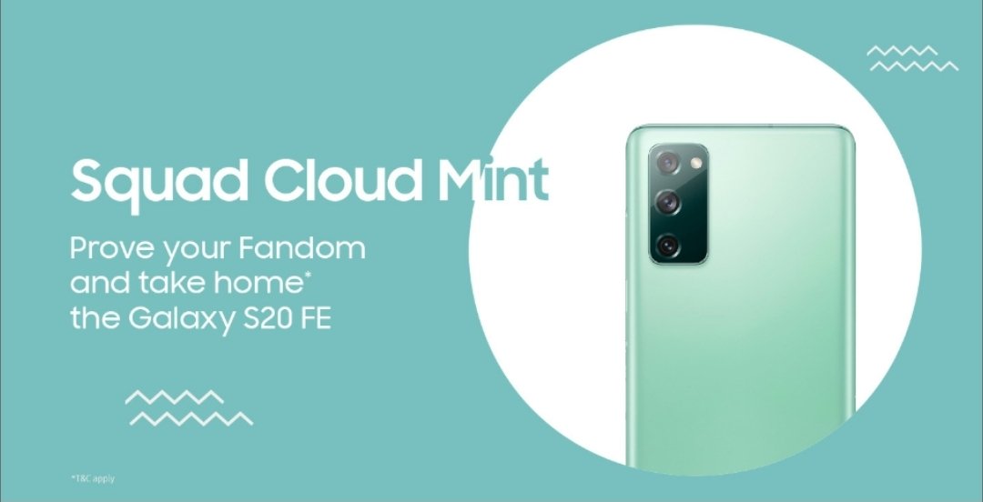 karansingh_005's tweet photo. Shout out for #CloudMint in #GalaxyS20FE Fan Squad! How many of you got Cloud Mint? 🤩

If you've not registered yet, go to Samsung Members app now to participate and stand a chance to win a Galaxy S20 FE! 

#SquadCloudMint @samsungindia https://t.co/a9nOVGAGPD