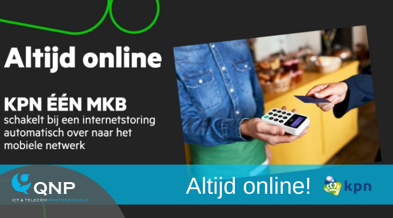 QNPICT's tweet photo. Altijd online, zelfs tijdens een storing op het vaste net? Met KPN ÉÉN MKB schakel je automatisch over naar het mobiele netwerk zodat je kunt blijven pinnen, internetten en bellen! Neem contact op met QNP voor meer informatie!
#QNP #Breda #altijdonline #kpn #kpnpartner #KPNEENMKB https://t.co/btWkUTuo2x