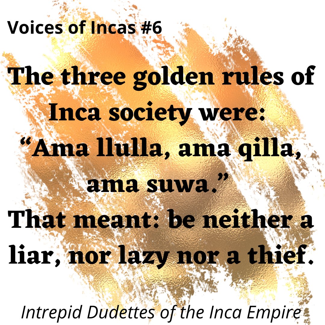 Intrepidudettes's tweet photo. 'Intrepid Dudettes of the Inca Empire Part 1' out now: https://t.co/rzotqDP7Lv
#goldenrules #voices #quechua #inca #incasociety #incaempire #history #qilla #llulla #WednesdayWisdom https://t.co/A7IOLPmRQk