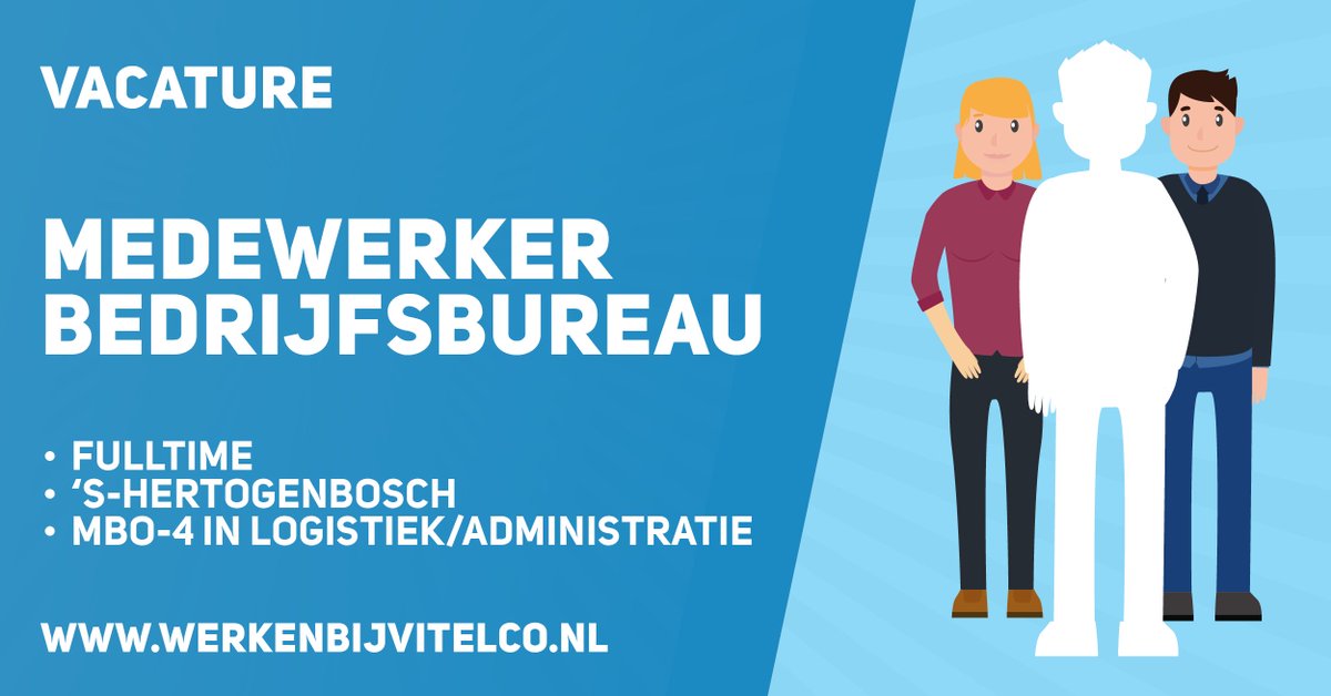 Voor ons Bedrijfsbureau zijn wij opzoek naar een Medewerker Bedrijfsbureau.

Geïnteresseerd? Bekijk de vacature op onze website: bit.ly/3jTq7X6

#vacature #medewerker #bedrijfsbureau #logistiek #administratief #administratie