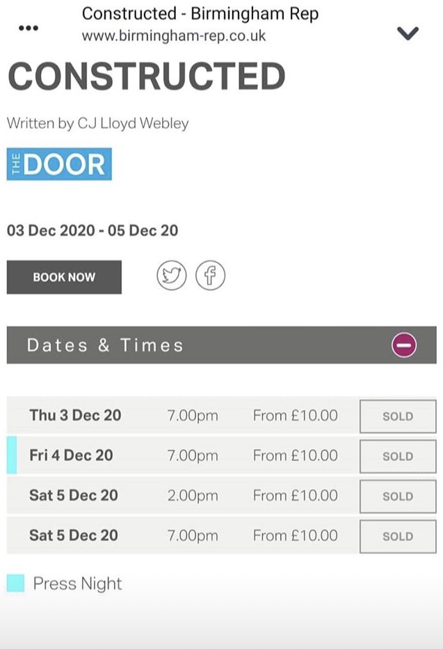 BOOM 🤯

Sell out show in less than 6 hours!?? 

@cjlloydwebley & @MathiasTAndre phones have been going off! 🔥

Leave a comment if you haven’t managed to book a ticket!

#savethearts #artmatters #theatrematters 

@BirminghamRep