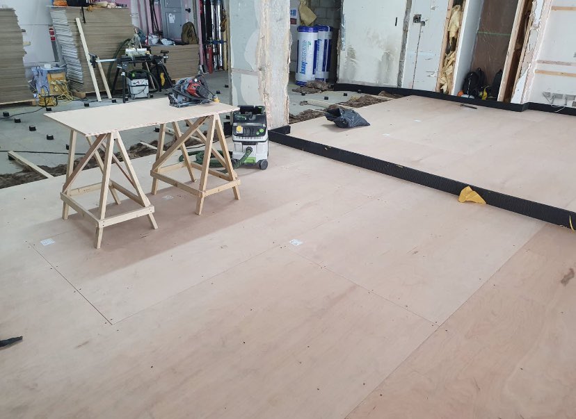 Acoustic Floor Installation at the Berkeley Hotel, London. Keenwood team on-site to deliver this project in association with Piperhill Construction Ltd  #AcousticFlooring #HotelSector #Partnerships #London