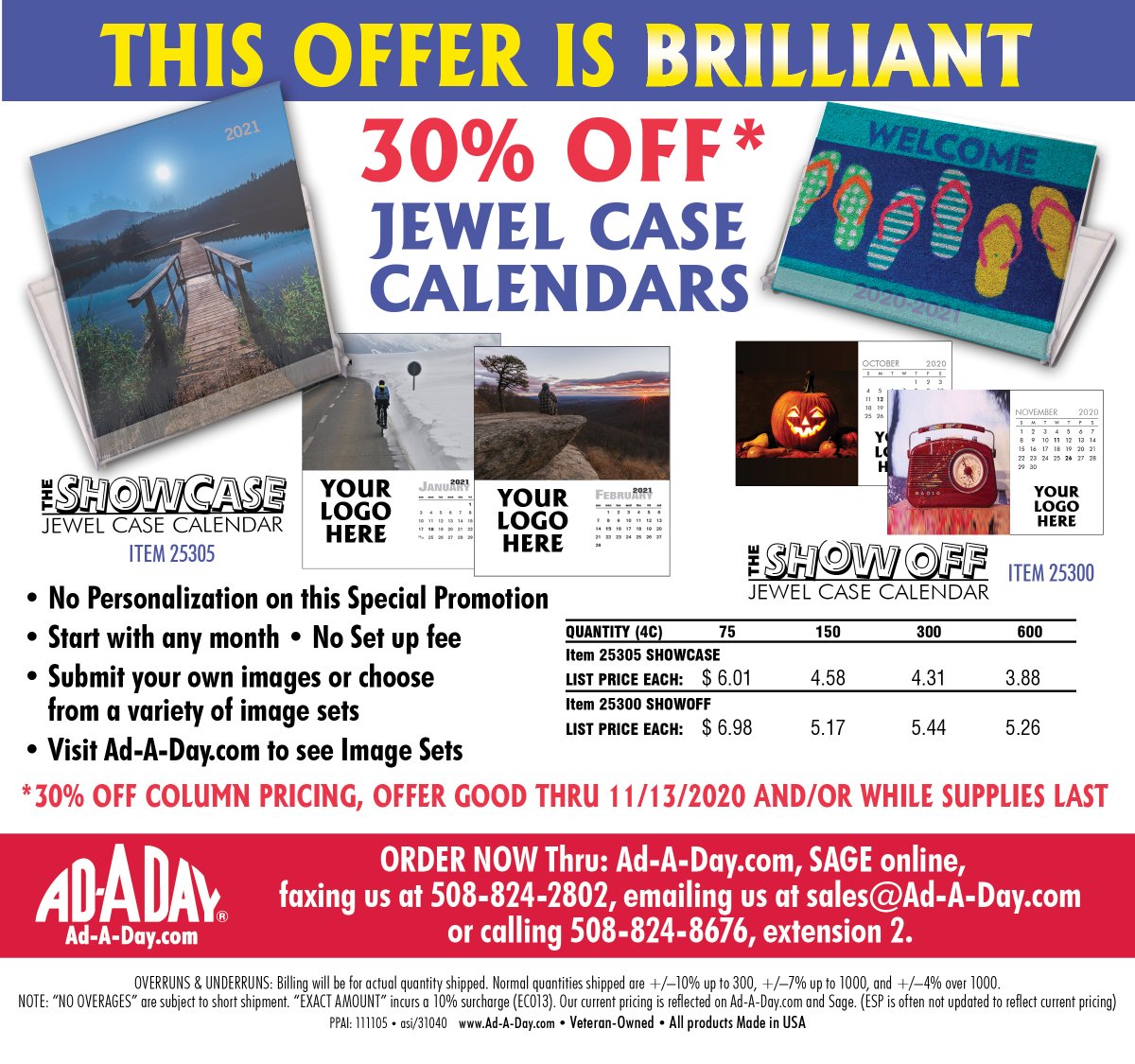 alwaysadaday's tweet image. This is Brilliant. 30% off Jewel Case Calendars. Offer good until 11/13/2020. Order today! #calendars #promotion #WorkFromHome #Marketing