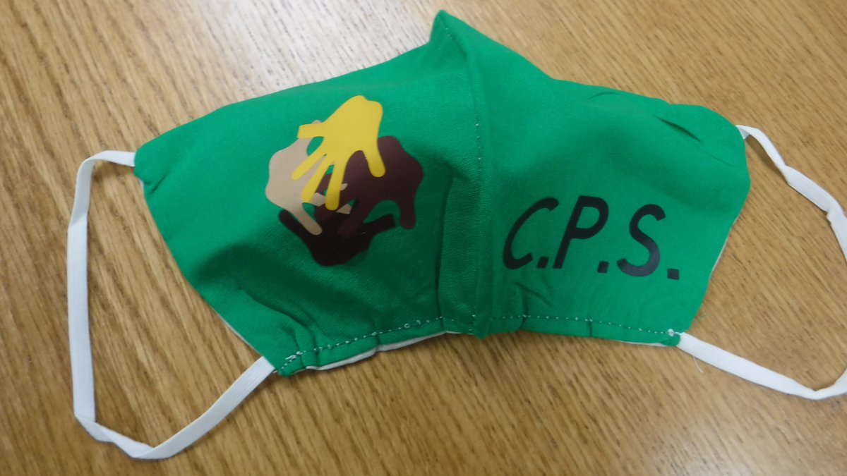 CorrectionsPA's tweet photo. Certified Peer Specialists at SCI Chester are known for the custom shirts they wear, but recently they took their “uniform” a step further.

CPS workers designed new masks to match their shirts, so now they’ll be even easier to spot for inmates who need support. #MaskUpPA https://t.co/nYQ1iSbb6s