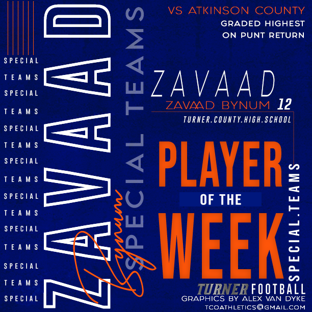 Turner Co. High School Athletics (@turnercohighsc1) on Twitter photo Your #TurnerFootball Players of the Week vs Atkinson County
OFF. #TurnerFootball Offensive Line & Tight Ends
#72 #55 #73 #70 #35 #77 #62 #58 #7
DEF. #10 M. Taylor, SPTM #12 Z. Bynum
<a href="/RecruitGeorgia/">Recruit Georgia</a> <a href="/TurnerCountyFB/">TURNER COUNTY FOOTBALL</a> <a href="/GASportsNow/">gasportsnow</a> Your #TurnerFootball Players of the Week vs Atkinson County
OFF. #TurnerFootball Offensive Line & Tight Ends
#72 #55 #73 #70 #35 #77 #62 #58 #7
DEF. #10 M. Taylor, SPTM #12 Z. Bynum
<a href="/RecruitGeorgia/">Recruit Georgia</a> <a href="/TurnerCountyFB/">TURNER COUNTY FOOTBALL</a> <a href="/GASportsNow/">gasportsnow</a>