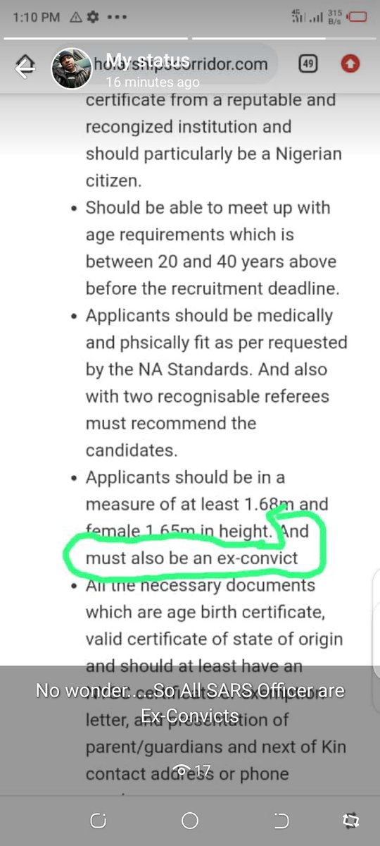 Pereira Mandela (@drmandyyy) on Twitter photo Imagine all SARS officers are Ex-Convict. The more reason they behave the way they behave #ENDSARS #SarsMustGoNow @NaijaToday_ <a href="/falzthebahdguy/">Bop Daddy</a> <a href="/BankyW/">Banky Wellington</a> <a href="/davido/">Davido</a> <a href="/SaharaReporters/">Sahara Reporters</a> <a href="/JemimaOsunde/">Jemima</a> <a href="/DONJAZZY/">SUPREMOS 🤍🐘</a> <a href="/kampusflowz/">#TIMELESS</a> <a href="/PeterPsquare/">Mr Psquare</a> <a href="/itz_th3mmy/">RÄÖS</a> Imagine all SARS officers are Ex-Convict. The more reason they behave the way they behave #ENDSARS #SarsMustGoNow @NaijaToday_ <a href="/falzthebahdguy/">Bop Daddy</a> <a href="/BankyW/">Banky Wellington</a> <a href="/davido/">Davido</a> <a href="/SaharaReporters/">Sahara Reporters</a> <a href="/JemimaOsunde/">Jemima</a> <a href="/DONJAZZY/">SUPREMOS 🤍🐘</a> <a href="/kampusflowz/">#TIMELESS</a> <a href="/PeterPsquare/">Mr Psquare</a> <a href="/itz_th3mmy/">RÄÖS</a>