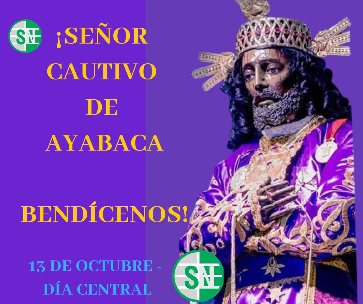 Ruidiasmari's tweet photo. #13DeOctubre
DiaDeCautivitoDeAyabaca 
🙏¡BENDICE A TU PUEBLO SEÑOR CAUTIVO!🙏 https://t.co/8sRXlTO4Zr