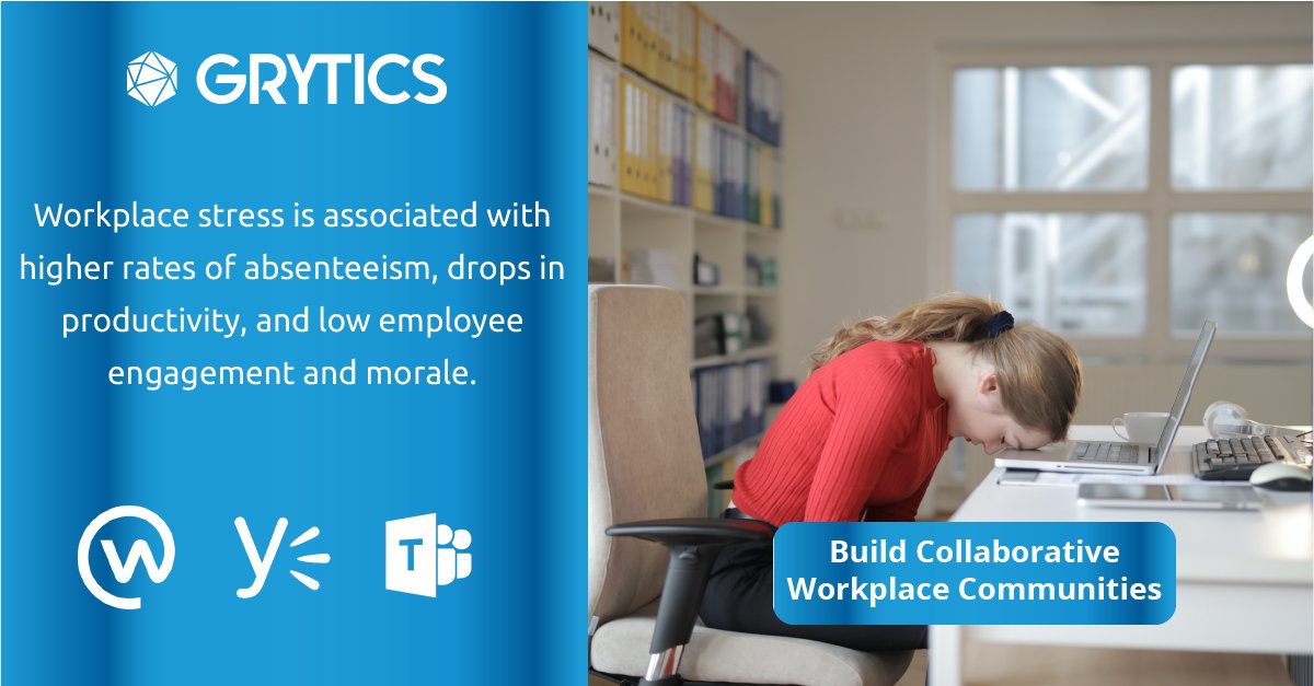 gryticsforwork's tweet photo. 💡According to a survey, '83% of workers regularly experienced stress at their workplace.' Use your #ESNdata and build #collaborative and #rewarding workplace.
👉Discover more: https://t.co/M4Ix6igyAm
#EmployeeEngagement #internalcomms #MentalHealth #workplacewellness #hrtech https://t.co/1s3g8jSaLk