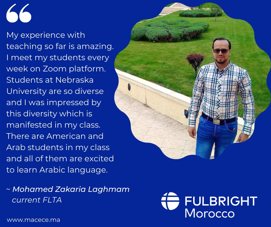 MACECEfulbright's tweet photo. #Fulbright #FulbrightFLTA #ForeignLanguageTeachingAssistant #Teaching #Arabic #Experience #USA #Quote #MACECE #FulbrightMorocco https://t.co/bqFURmETxU