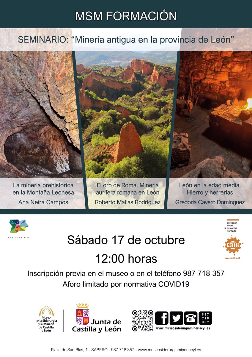 No te pierdas este interesante seminario el próximo sábado. Plazas limitadas. Apúntate en el museo.