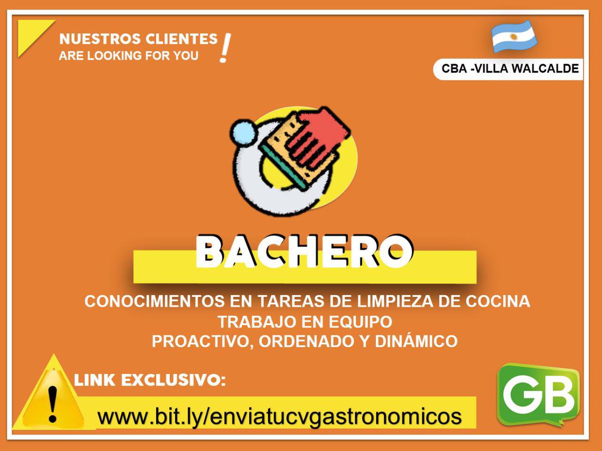 ¡Buenos días!

Les dejamos búsquedas activas 🔍👇🏼

Si aplicas, mandá tu cv a bit.ly/enviatucvGB

#administracion #contable #contador #ventas #bachero #TrabajoAr #busqueda #cordoba