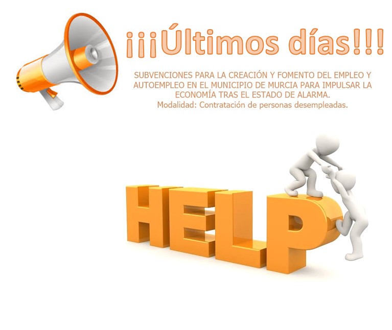 🔴ÚLTIMOS DÍAS para solicitar las subvenciones para la creación y fomento del empleo y autoempleo en #Murcia para impulsar la economía tras el estado de alarma. bit.ly/374Uo1B