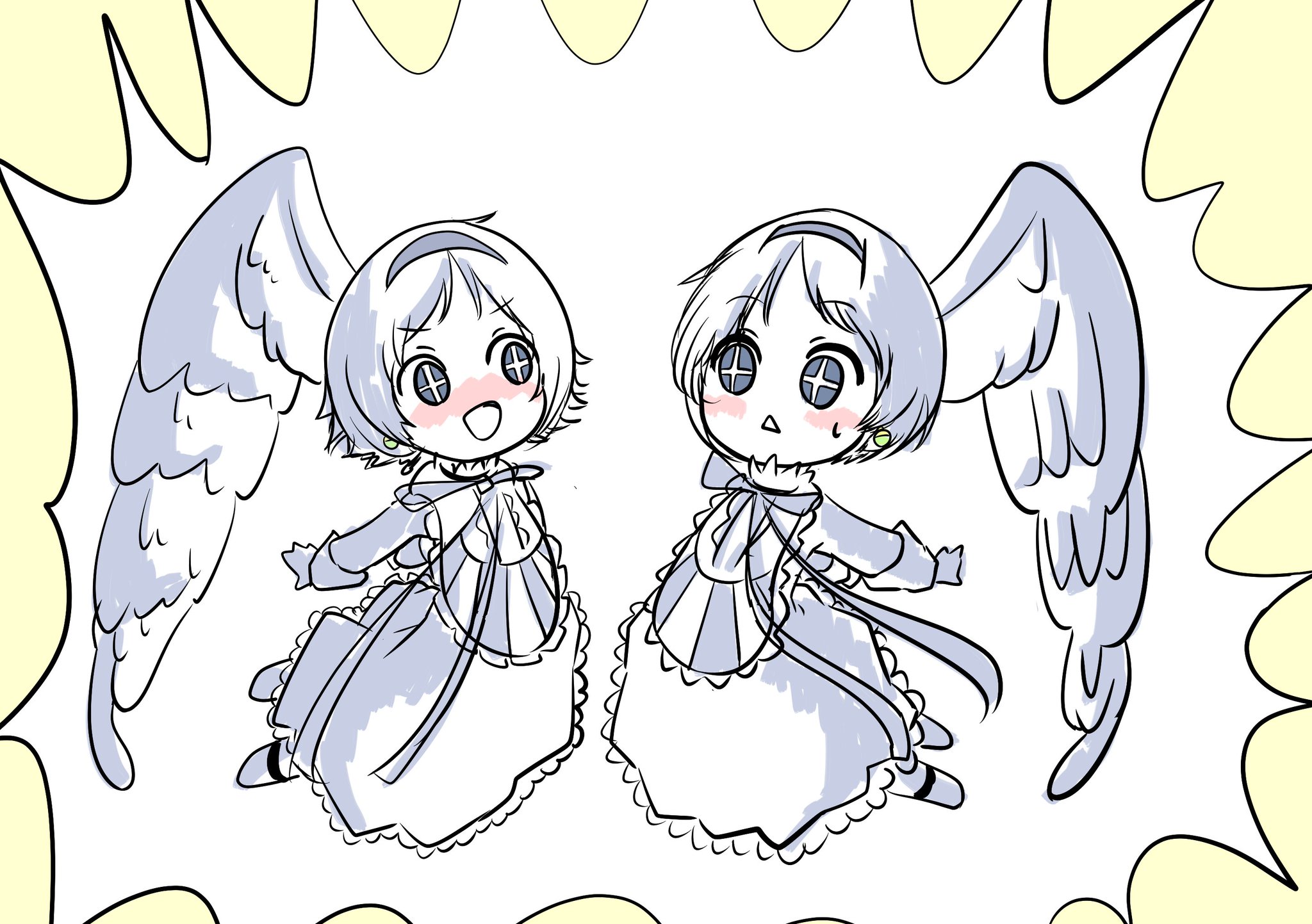ひろぱ 天使ミナエルと天使ユナエルのポタラ合体 これは強そう 小並感 イラスト 魔法少女育成計画 ポタラ ひろぱ 天使ミナエルと天使ユナエルのポタラ合体 これは強そう 小並感 イラスト 魔法少女育成計画 ポタラ