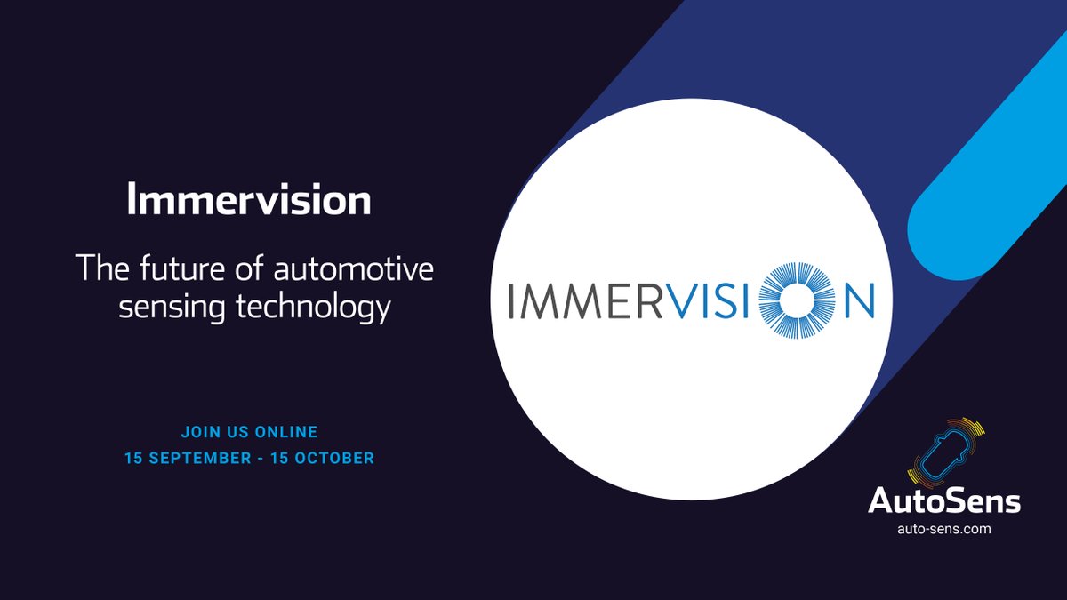 AutoSens_'s tweet photo. Join us at #AutoSens2020 for a session on 'The future of automotive sensing technology' with Patrice Roulet, @Immervision #ADAS https://t.co/uWs448daZd https://t.co/H1tqq8Kuji