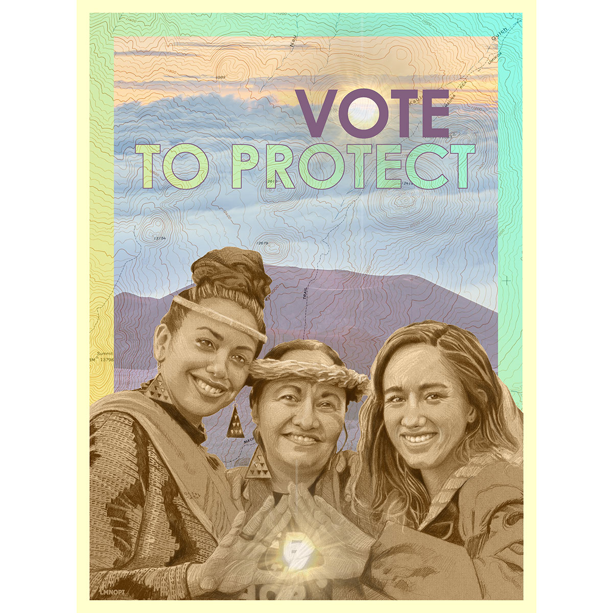 NiaTero's tweet image. ✨VOTE TO PROTECT✨
Let’s uplift Pualani Case &amp;amp; her work for #IndigenousHawaiians &amp;amp; protecting the land. Aunty Pua is a fierce advocate protesting to #ProtectMaunaKea against Thirty Meter Telescope. 🎨 #LMNOPI

#NiaTero, @amplifier @illuminatives #IndigenousPeoplesDay #Vote2020