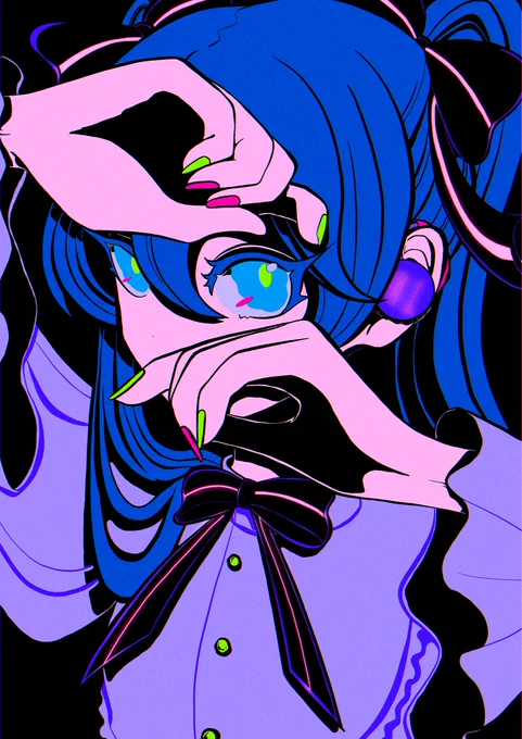 #画像を4枚晒したらrtがきてフォロワーがぶわーって増えると聞いて
ピンクと青が好きです? 