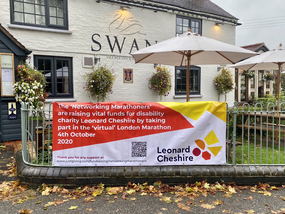 SarahGrout's tweet photo. @SBPrintWorcs @SterlingBizHour Thank you again @SBPrintWorcs for our fantastic #PVCbanner to promote our @JustGiving page for @LeonardCheshire for @LondonMarathon - you are the best! #SterlingBizHour https://t.co/D6HL3dzL0H