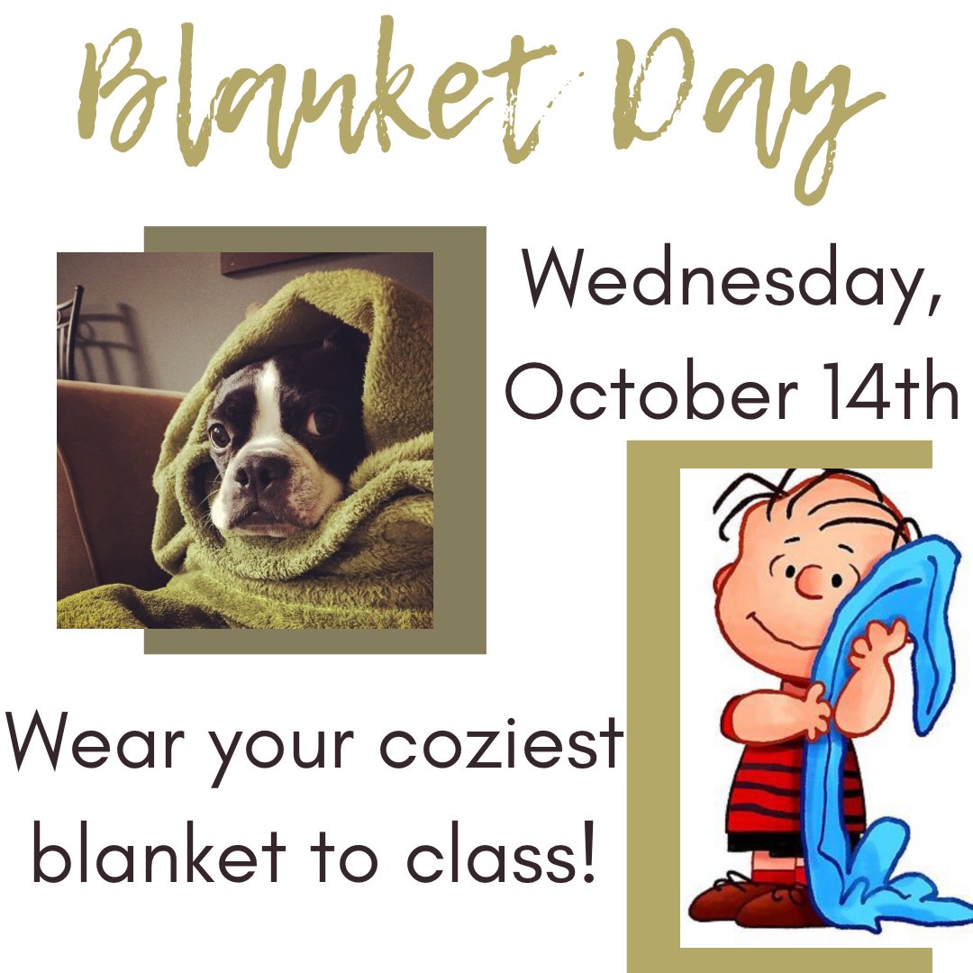 AddamsCrusaders's tweet photo. Tomorrow is Blanket day! Wear your coziest blanket to class tomorrow. #jointhemovementaddams #weare54 #virtuallearning https://t.co/apVpSOmxd3