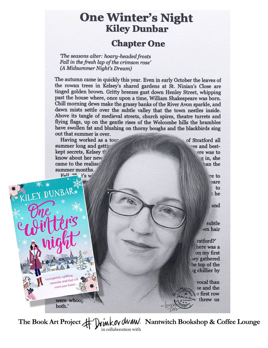drinkordraw's tweet photo. todays book art on display at
@NantwichBook 
One winters night - @KileyDunbar  
@HeraBooks 
Original Art, Book &amp; signed limited edition prints available in the shop or via myself the perfect Xmas gift
#bookart #nantwichbookshop #portraitartist 
#kileydunbar #chritmasgifts #books https://t.co/NfrfVJ7I9q