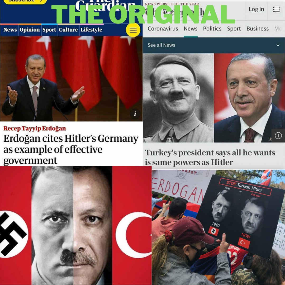 Nazi –  #Pashinyan vs Nazi –  #Erdogan #Armenia'ns started to compare Erdogan with Hitler because of his political ideologies. Why do Azeries and Turks call Pashinyan a nazi? Well, FOR NO SINGLE REASON lol. #RecognizeArtsakh  #StopAliyev  #StopErdogan  #NagornoKarabakh