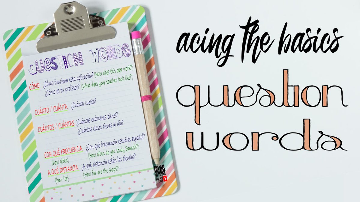 SpanishChallenx's tweet image. #AcingTheBasics Preparing for your #SpanishLC 🇪🇸 exam for #LeavingCert2021? Why not invest two minutes today to review basic vocabulary with this video 📽️ on Question Words?  🤩 
#JoinTheChallenge #SpanishPlay

▶️ youtube.com/watch?v=vmVG6A…