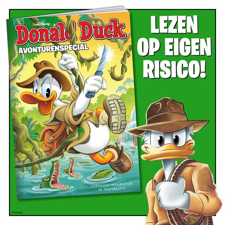 Heb jij de Donald Duck Avonturenspecial al gelezen? Nu te koop in de winkel of bestel online 👉 bit.ly/34SaWqP 
🐊🐊🐊