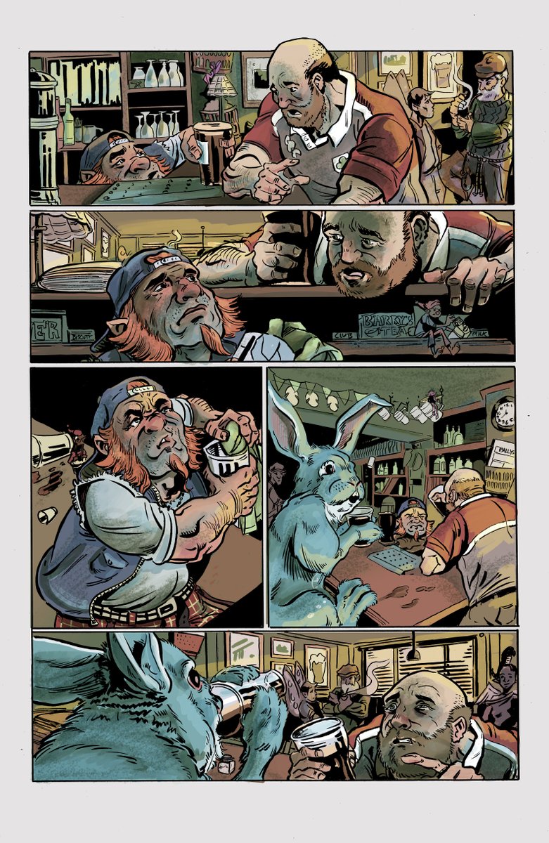 HeySamNoir's tweet photo. An interior page of #Ballyskillen by @DrewDorland
https://t.co/PRlGag1VLl
#fantasy #Ireland #IrishPub #Pooka #Leprechaun #comicbook #augmentedreality #kickstartcomics #kickstarter #folklore #mythology #magic https://t.co/Xa7yQdLY32