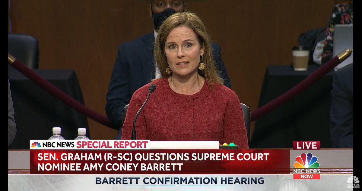 Amy Coney Barrett on originalism: "That means that I interpret the Constitution as a law... I understand it to have the meaning that it had at the time people ratified it. That meaning doesn't change over time and it's not up to me to update it or infuse my policy views into it."