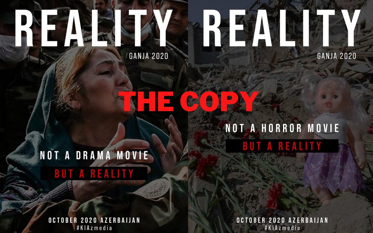 Another  #Armenia'n campaign “Not a movie but a reality”.They didn’t even bother changing the fonts.  #Artsakh  #RecognizeArtsakh  #StopAliyev  #StopErdogan  #SanctionAzerbaijan  #SanctionTurkey  #NagornoKarabakh